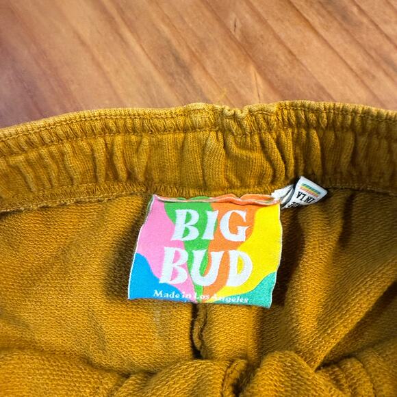 Big Bud Press Women's Shorts XS Flower Power Cotton Los Angeles Mustard B3-10 - Picture 2 of 4